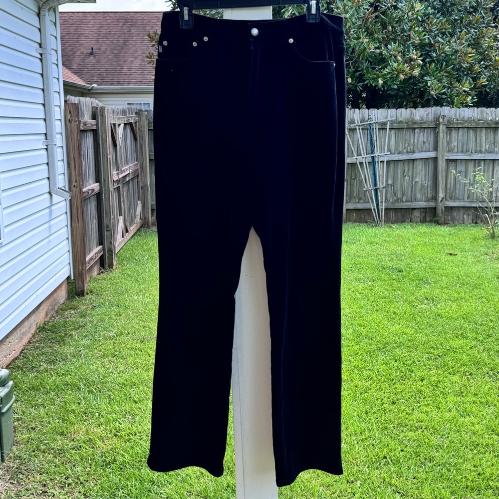 LAUREN RALPH LAUREN Black Velvet Pants